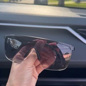 Quay Australia ANONYMOUS Black Shield Sunglasses new with case